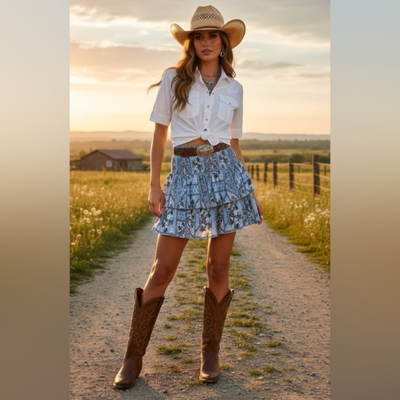 Wallflower Dresses & Skirts - Wallflower Blue and White Mini Skirt